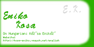 eniko kosa business card